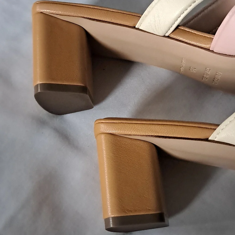 Mansur Gavriel Bombato‎ Colour-block Leather Sandals.  Womans Size 38/US 8.